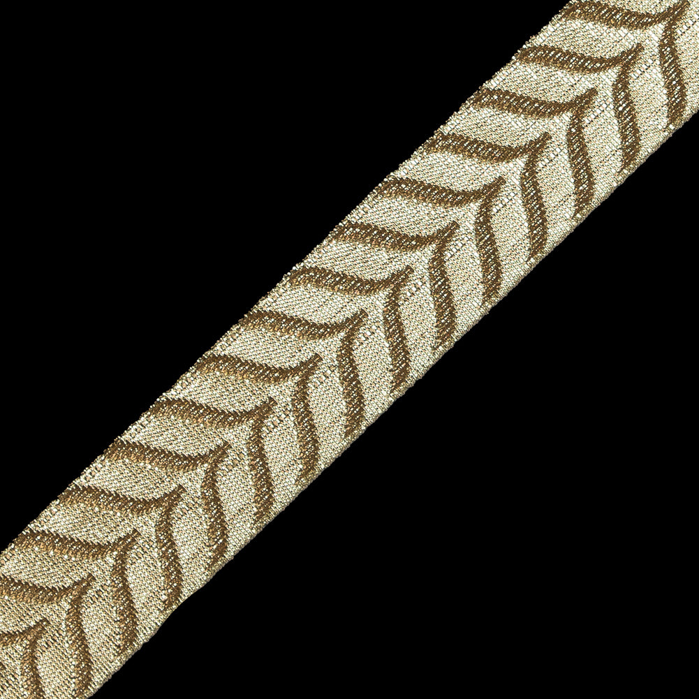 Metallic Gold Jacquard Ribbon - 1