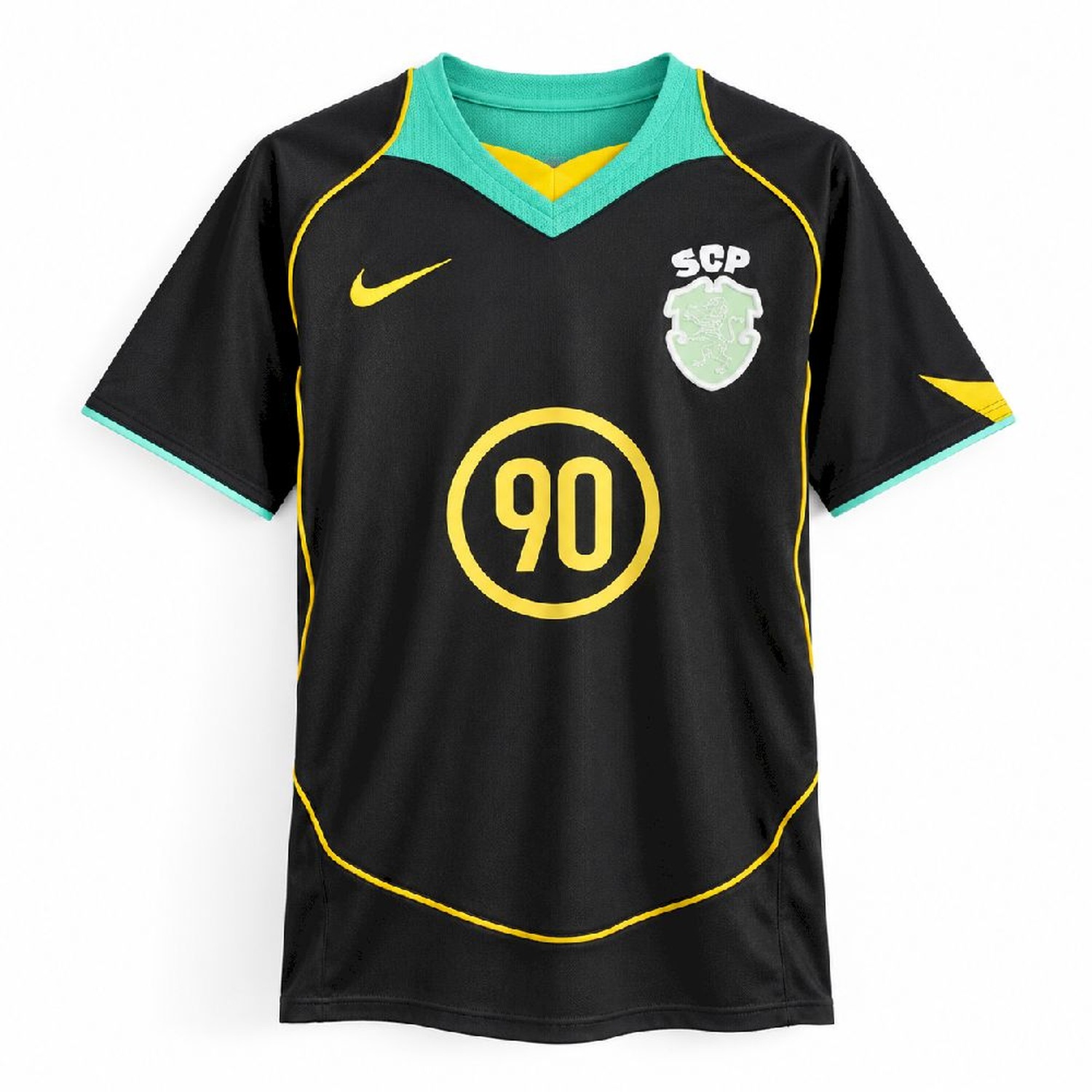 Sporting CP 2025-26 Total 90 Lifestyle Black Jersey - Fans Version - UnitedFutballJersey