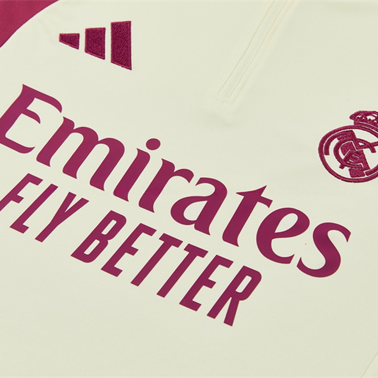 Real Madrid 26-27 Kids Long Sleeve Training Set - Cream Top & Rose Red Pants - UnitedFutballJersey