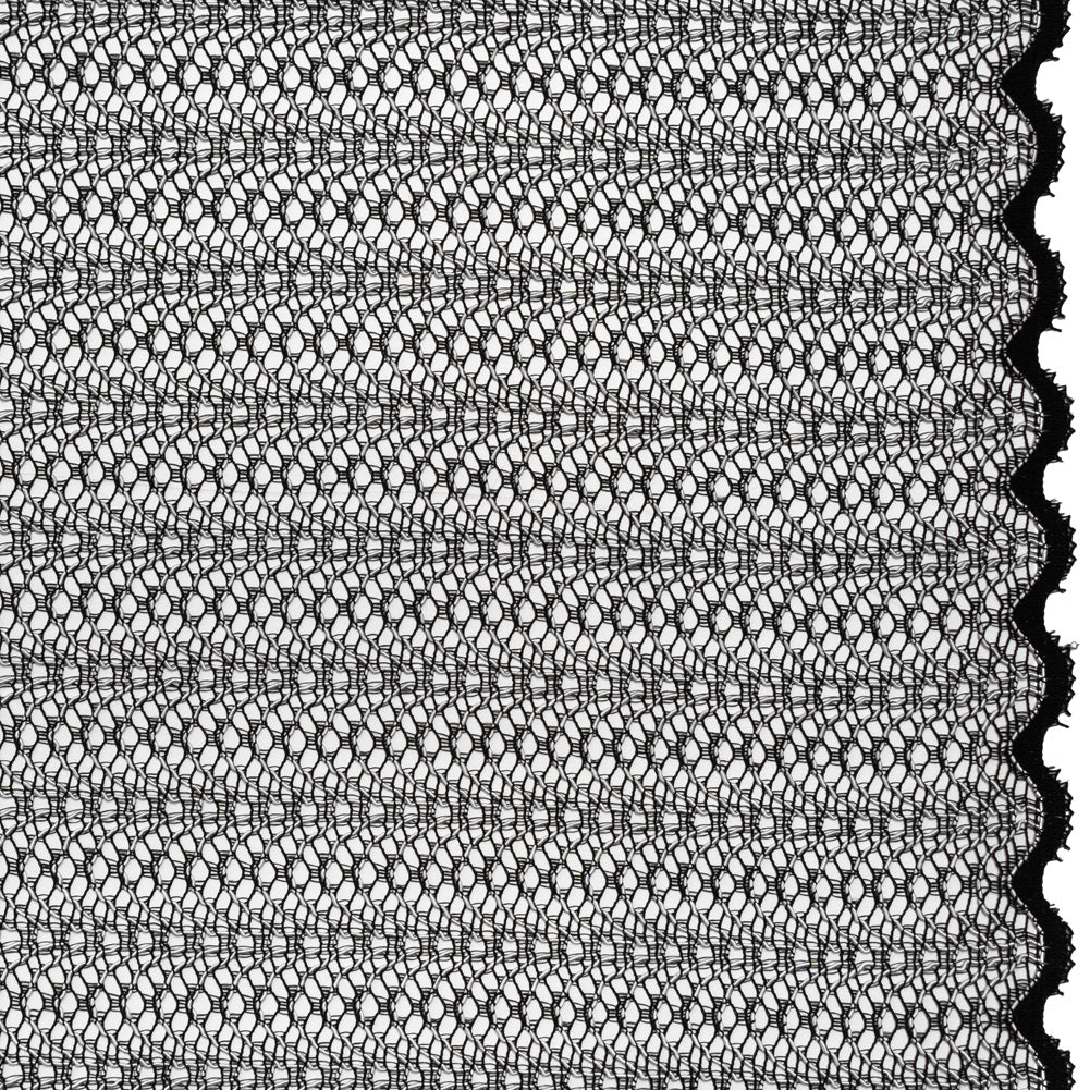 Rayon and Nylon Corded Lace with Little Scallop Finished Edges - Black and White Archway Stripes - Joann Fabrics