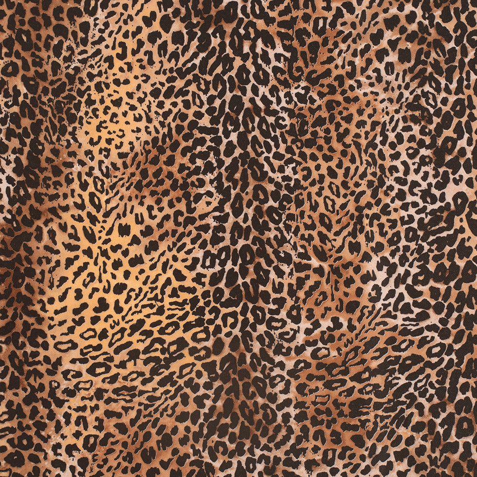 Brown/Black Cheetah Printed Micro-Polyester and Cotton - Joann Fabrics