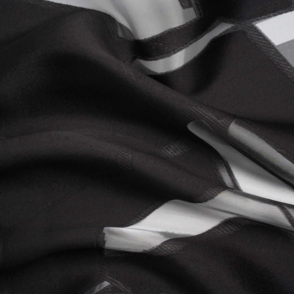 Black Abstract Luxury Burnout Brocade - Joann Fabrics