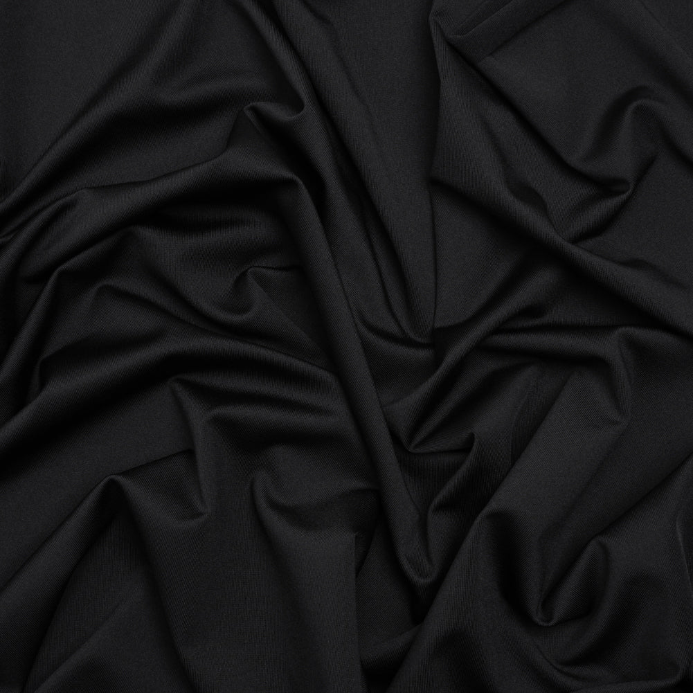 Stretch Recycled Polyester Jersey, Wicking with Odorless Finish - Black - Joann Fabrics