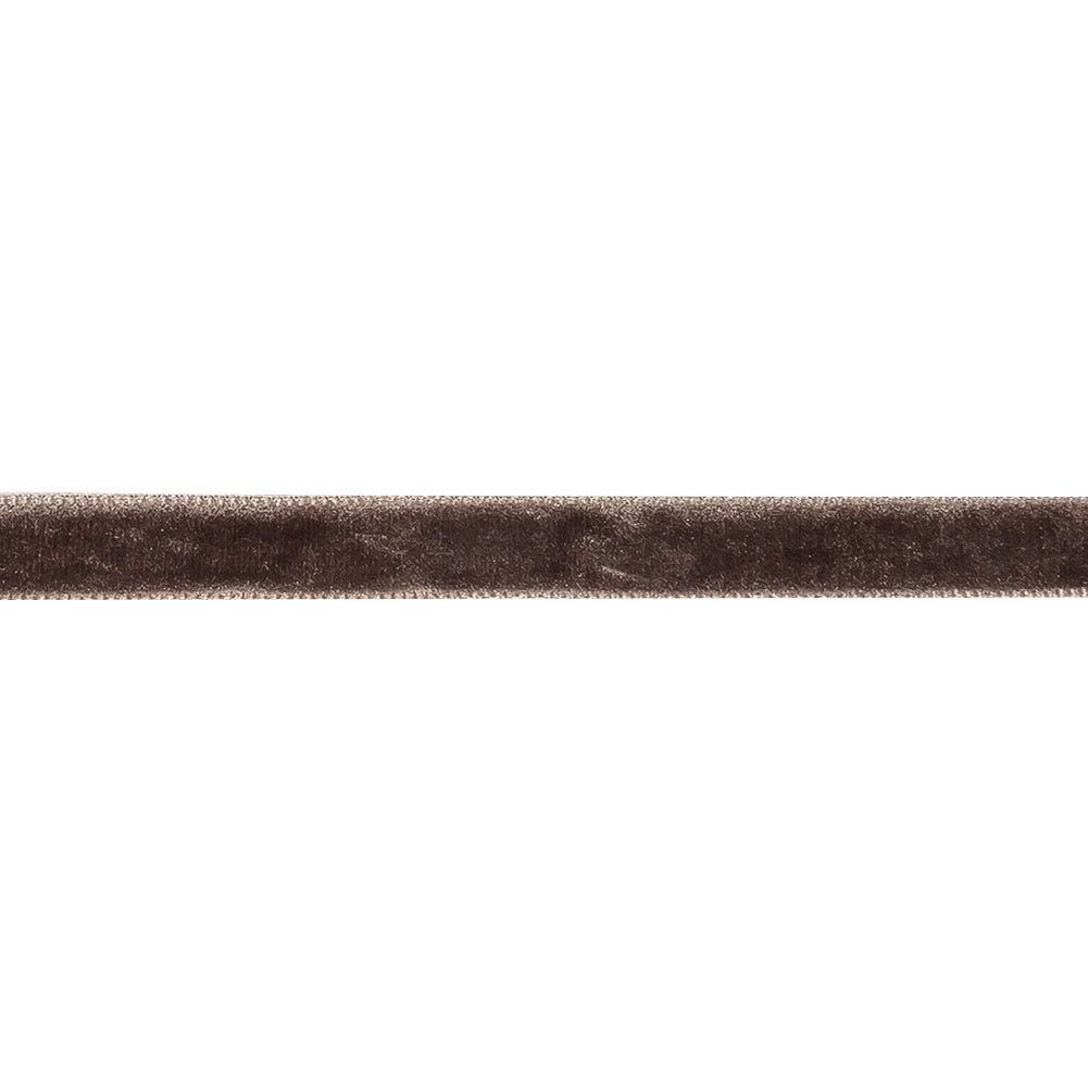 Iron Gray Single Face Velvet Ribbon - 0.3125