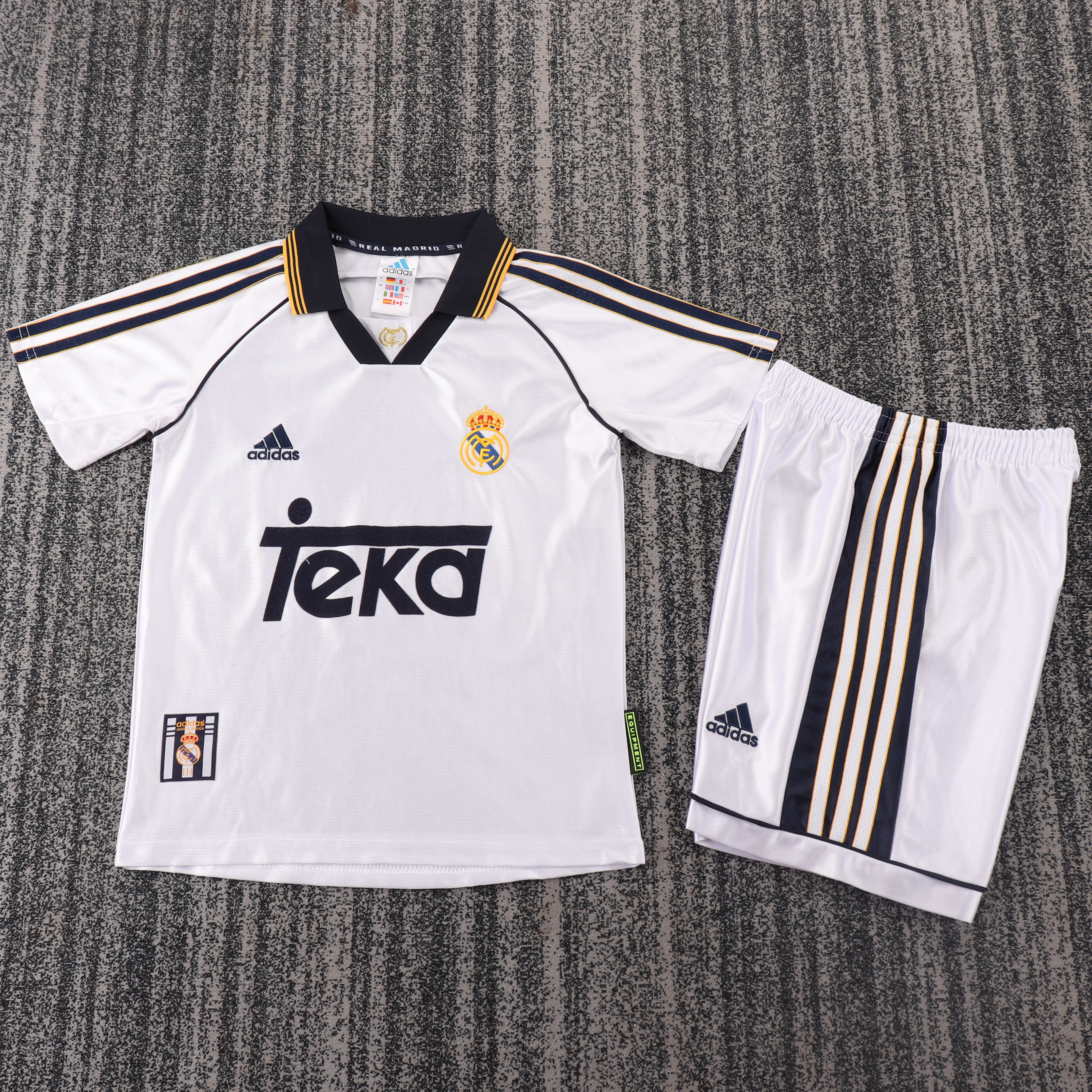 1998-2000 Retro Real Madrid Home Football Shirt 1:1 Thai Quality Kids Size