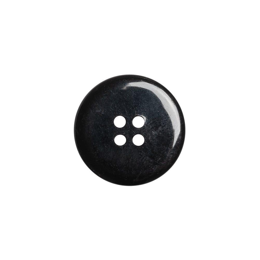 Plastic 4-Hole Button - Matte Black Glossy Rim - 28L/18mm - Joann Fabrics