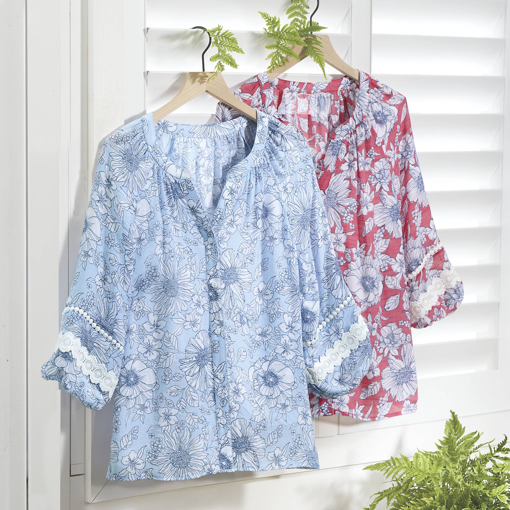Lace Inset Floral Popover - Northstyle Catalog