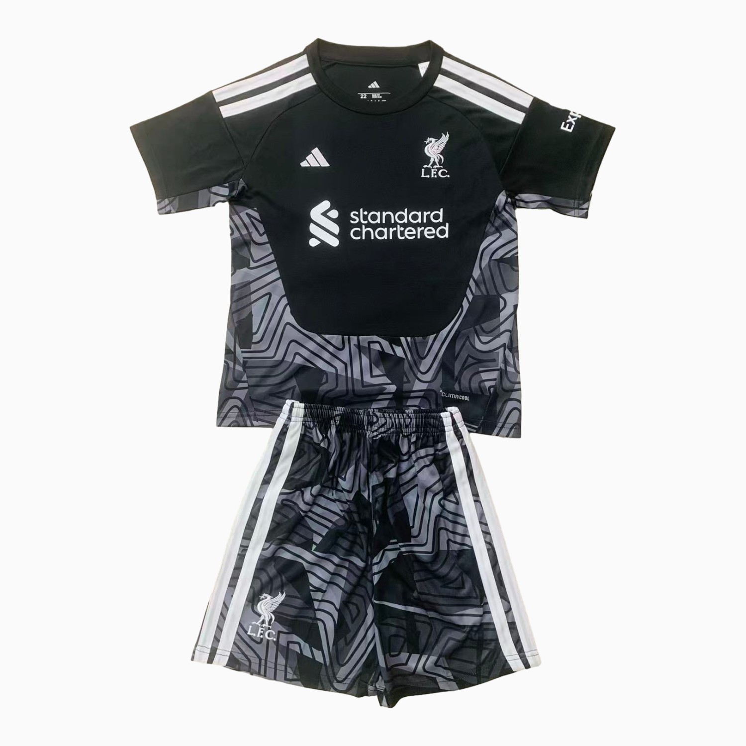 Liver.pool 26-27 Black Goalkeeper Men's Adult Jersey Set - Fans Version - UnitedFutballJersey