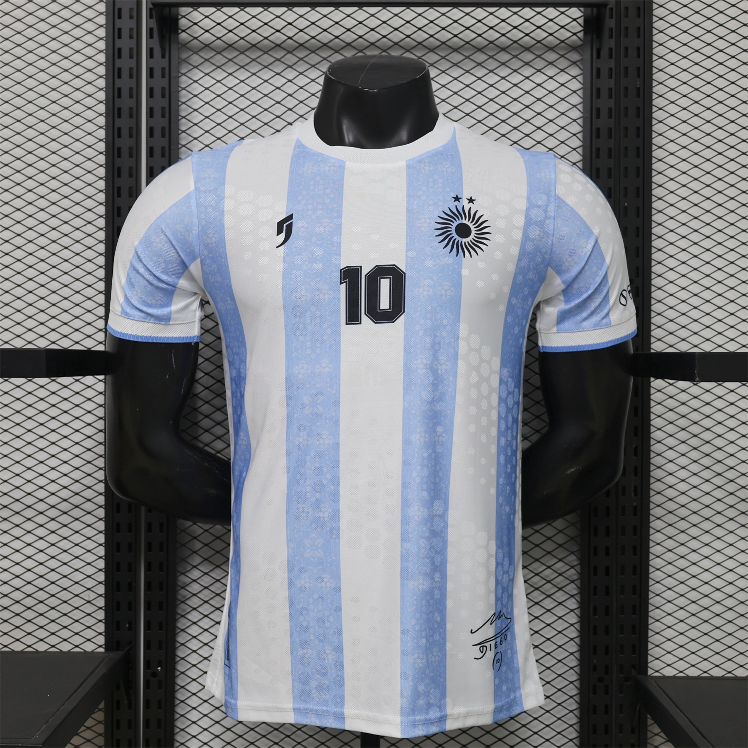 Argentina 2026 White Blue Maradona Special Kit - Player Version - UnitedFutballJersey