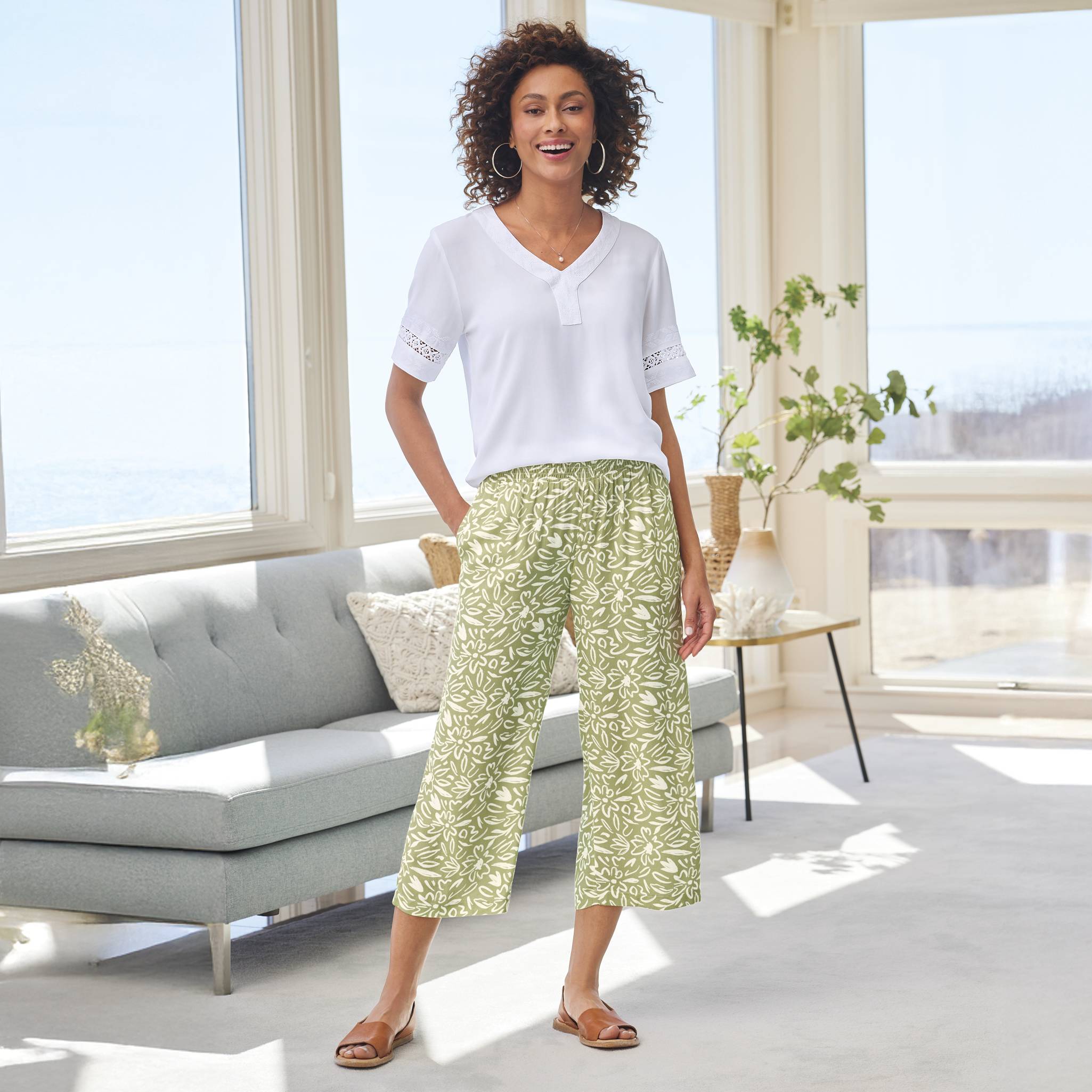 V-Neck Embroidered Top - Northstyle Catalog