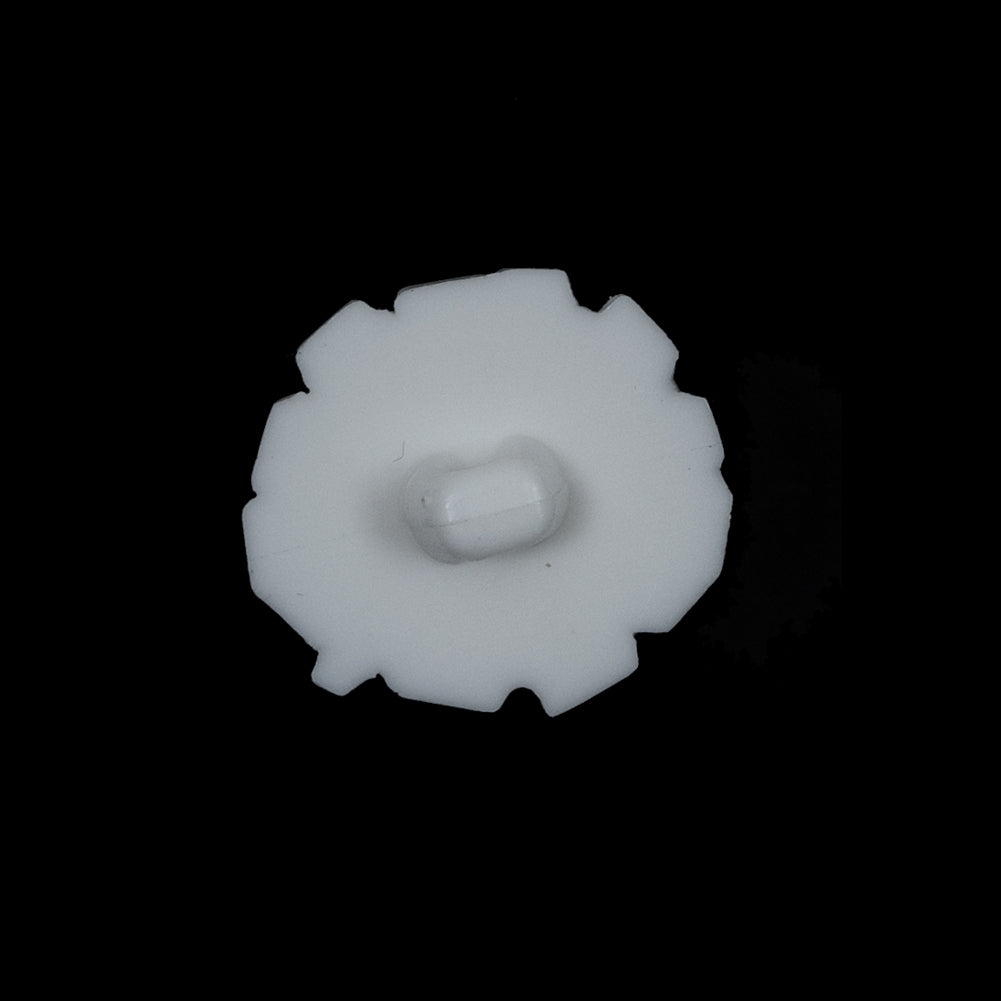 Italian White Abstract Floral Textured Shank Back Button - 36L/23mm - Joann Fabrics