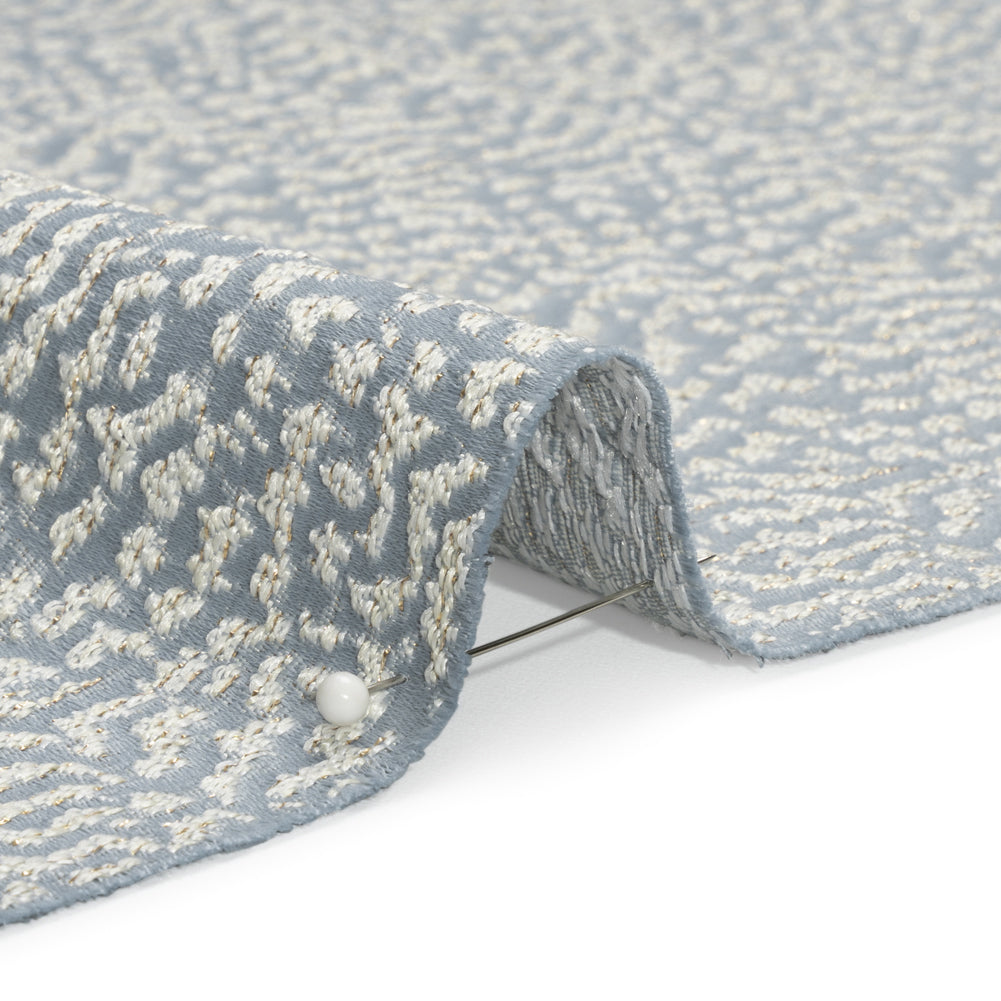 Metallic Drapery Jacquard - Wedgewood Mottled - British Imported - Joann Fabrics