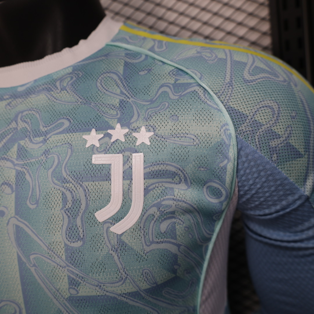 2025/2026 Long Sleeve Player Version Juventus Away Football Shirt 1:1 Thai Quality