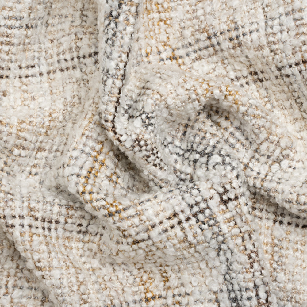 Snow, Brown and Gray Mottled Upholstery Boucle - Joann Fabrics