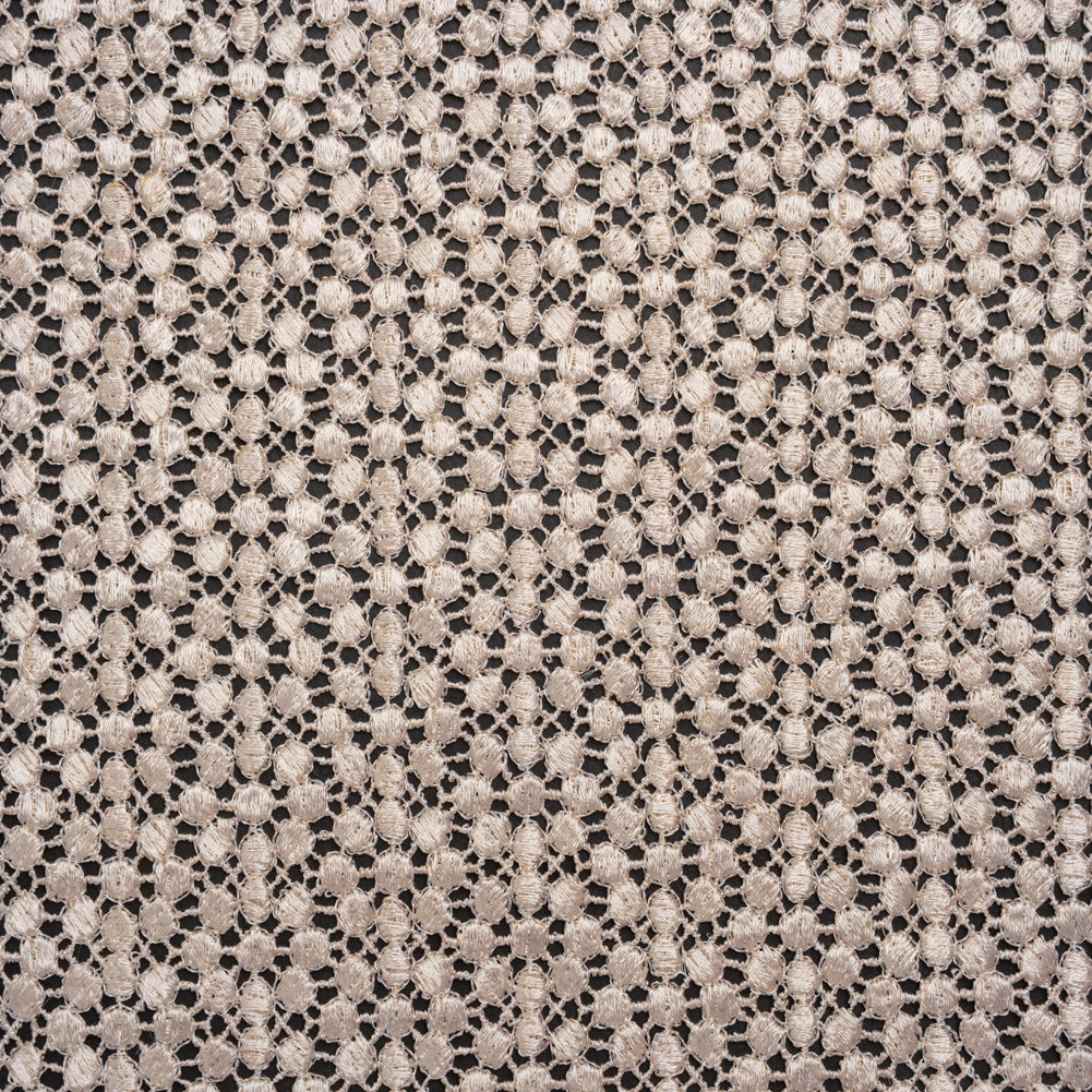 Guipure Lace - Bleached Sand Dots with Fancy Border - Joann Fabrics