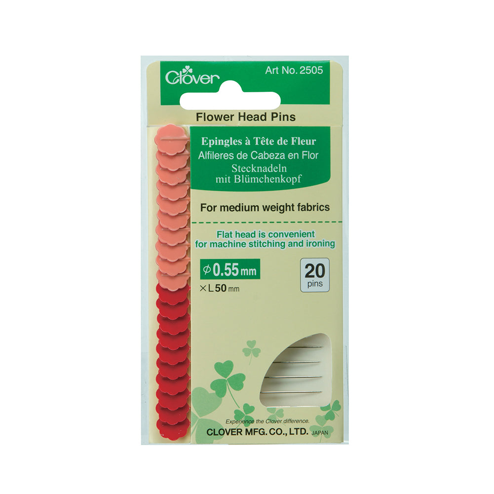 Clover Flower Head Pins for Medium Weight Fabrics - 20 ct - Joann Fabrics