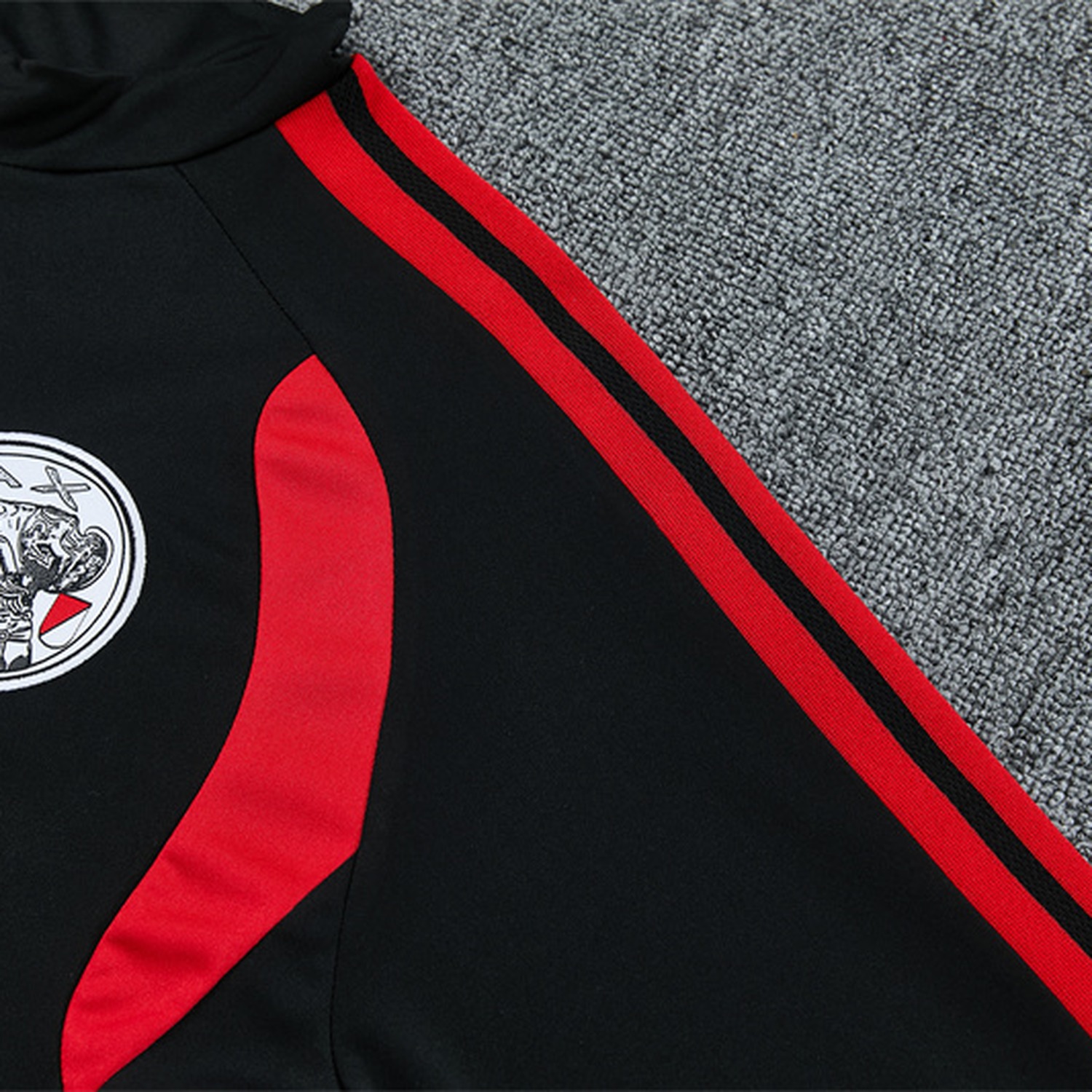 Ajax 26-27 Kids Long Sleeve Training Set - Black Top & Black Pants - UnitedFutballJersey
