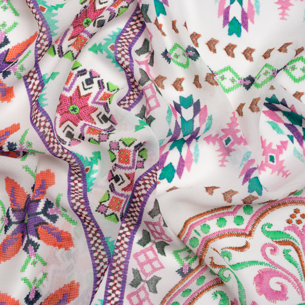Mood Exclusive Pink Needle and Nostalgia Viscose Georgette - Joann Fabrics