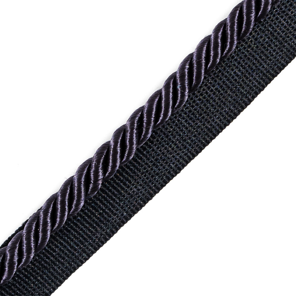 Navy Cotton Blend Twisted Cord Trim - 0.25