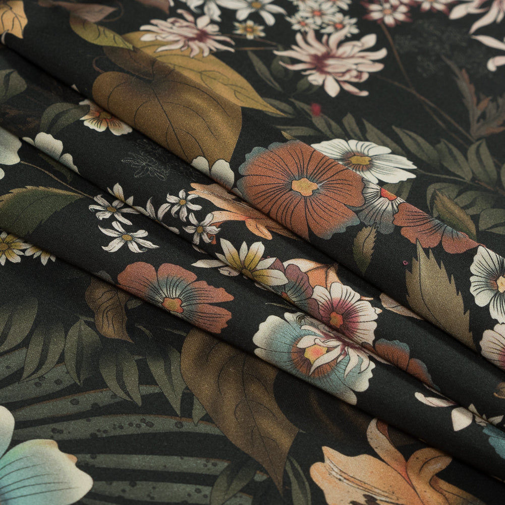 Stretch Cotton Sateen - Rustic Floral - Narcissus' Reflection Print - Mood Exclusive Gaia Collection - Joann Fabrics