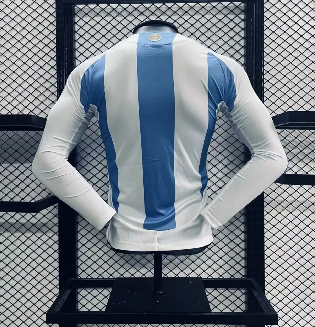 2024-2025 Player Version Argentina Home Long Sleeves Jersey