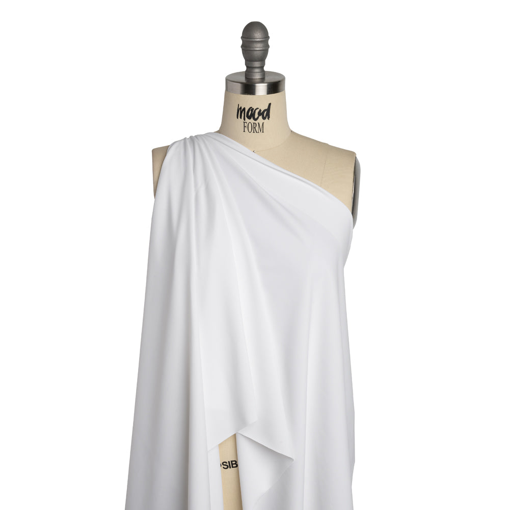100% Recycled Stretch Nylon Swimwear Tricot, UV Protective - White - Mykonos Collection - Joann Fabrics