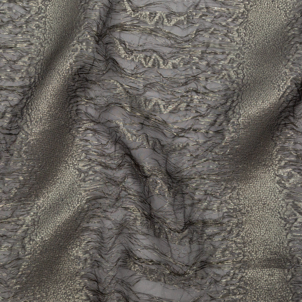 Metallic Double Layer Organza - Gold and Gray Iridescent Stripes - Joann Fabrics