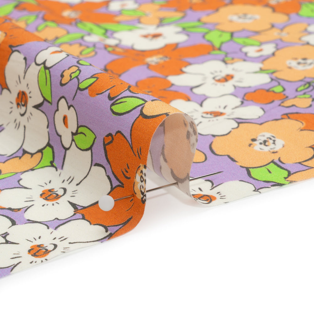 Mood Exclusive Lavender Clementine Fields Cotton Poplin - Joann Fabrics