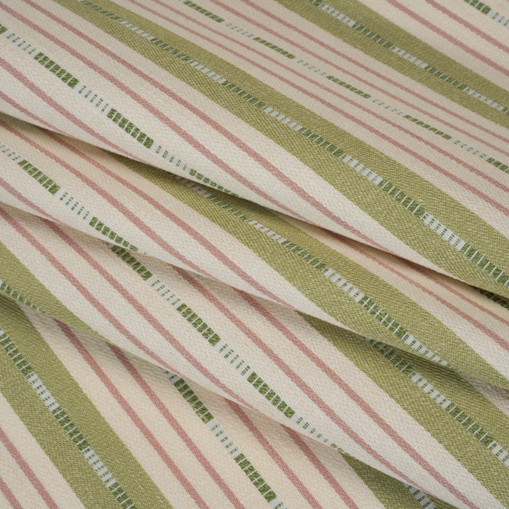 Recycled Polyester Twill Jacquard - Garden Stripes and Dashes - British Imported - Joann Fabrics