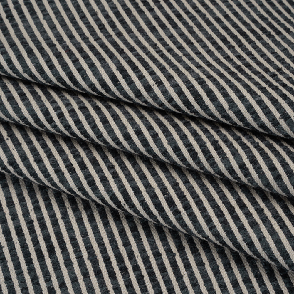 Polyester Boucle Woven - Ink Stripes - British Imported - Joann Fabrics
