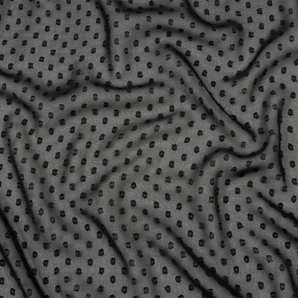 Polyester Swiss Dot - Black - Mood Exclusive Annamae Collection - Joann Fabrics