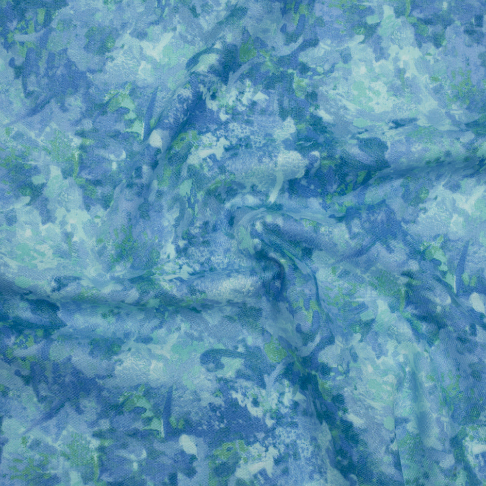 Printed Quilting Cotton by Deborah Edwards for Northcott Studio - Sea Breeze Painterly Abstract - Chroma Collection - Joann Fabrics
