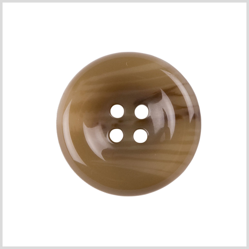 Plastic 4-Hole Button - 36L/23mm - Dark Beige and Brown Swirls - Joann Fabrics