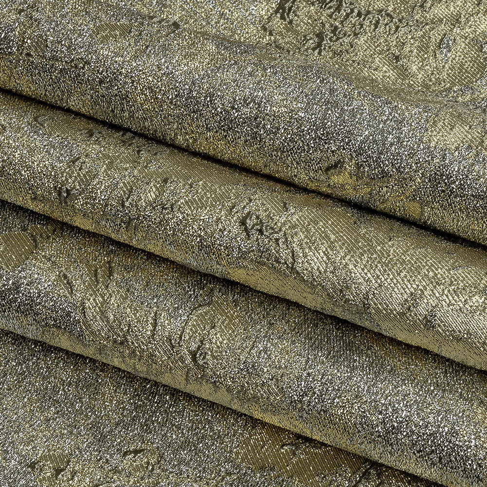 Metallic Ice Palace and Gold Crackled Floral Luxury Brocade - Joann Fabrics