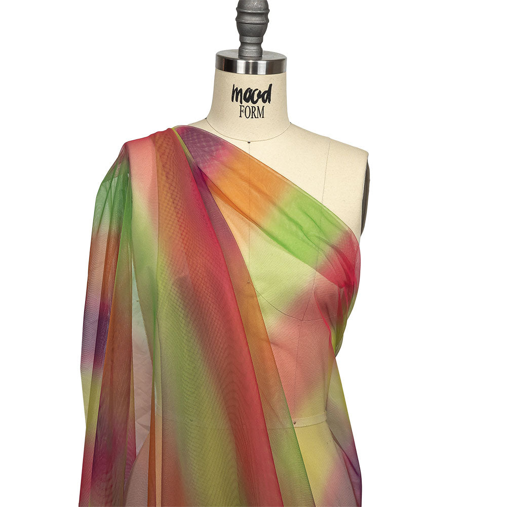 Ombre Stripes Shadow Tulle - Yellow, Green and Pink - Joann Fabrics