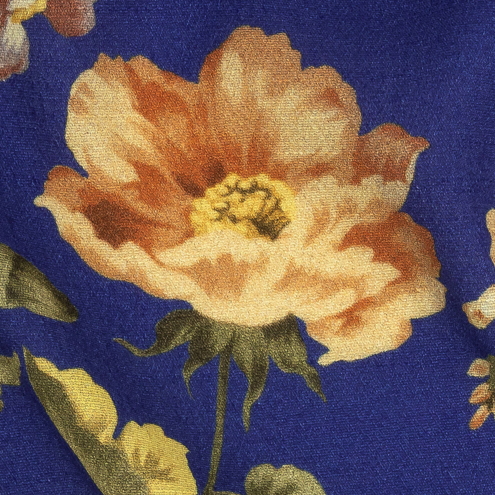 Gauzy Viscose Crepe Print - Cobalt, Pink and Yellow Floral - Mood Exclusive Flores de la Toscana - Joann Fabrics
