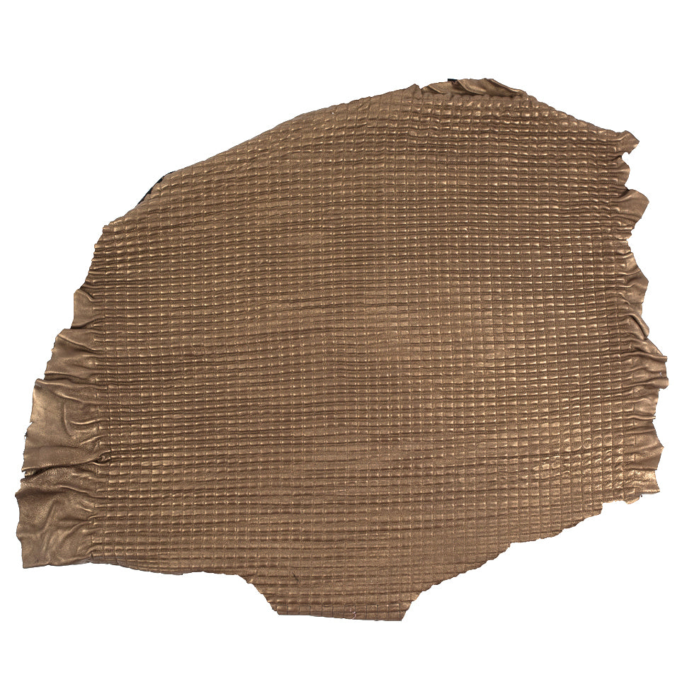 Small Brown Quilted Lamb Hide w/ Black Knit Backing - Joann Fabrics