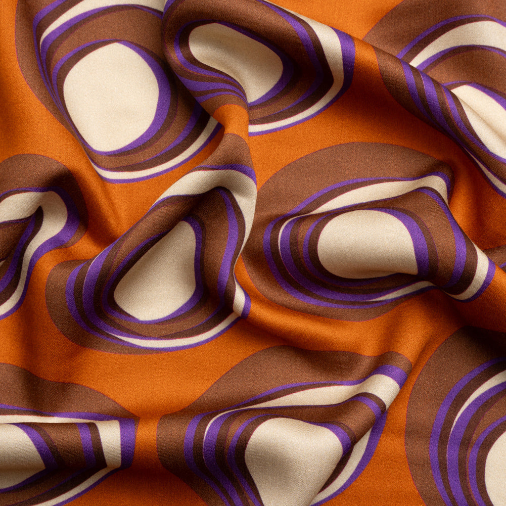 Mood Exclusive Brown Stop the Beat Rayon Challis - Joann Fabrics