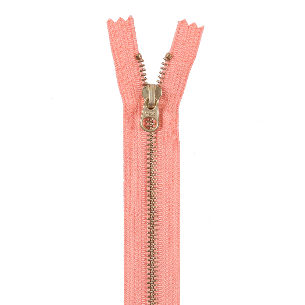 Metal Zipper with Gold Pull and Teeth 8