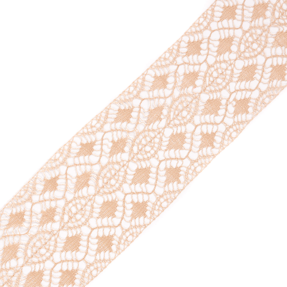 Beige Crochet Lace Trim - 3.5