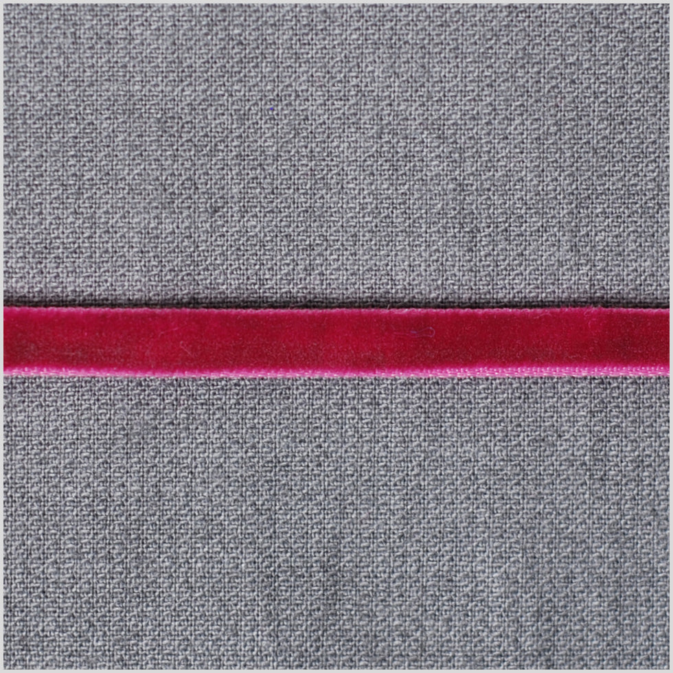 Hot Pink Double Face Velvet Ribbon - 1/8