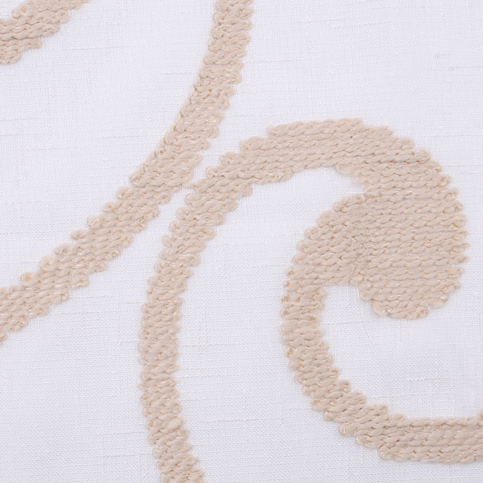 Ivory & Beige Embroidery Retro-Chic Sheer Poly - Joann Fabrics