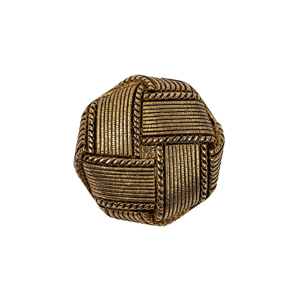 Italian Matte Gold Plated Faux Woven Shank Back Button - 36L/23mm - Joann Fabrics