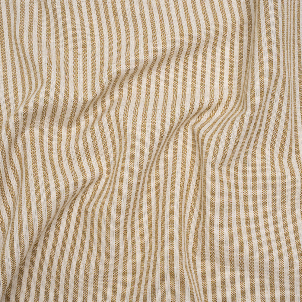 Recycled Polyester Blend Woven - Ochre Candy Stripes - British Imported - Joann Fabrics