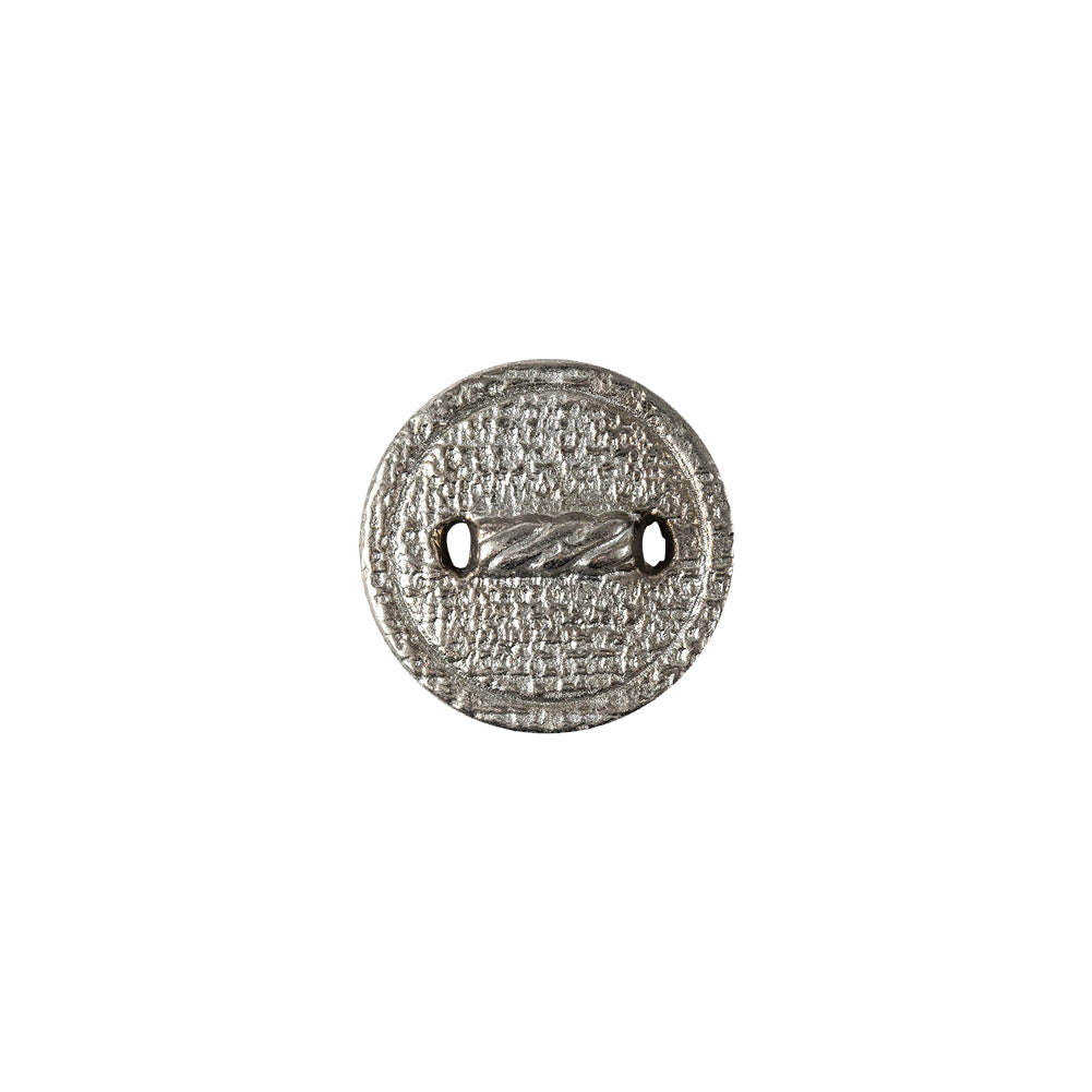 Italian Silver Faux Rope Textured Shank Back Metal Button - 20L/12.5mm - Joann Fabrics