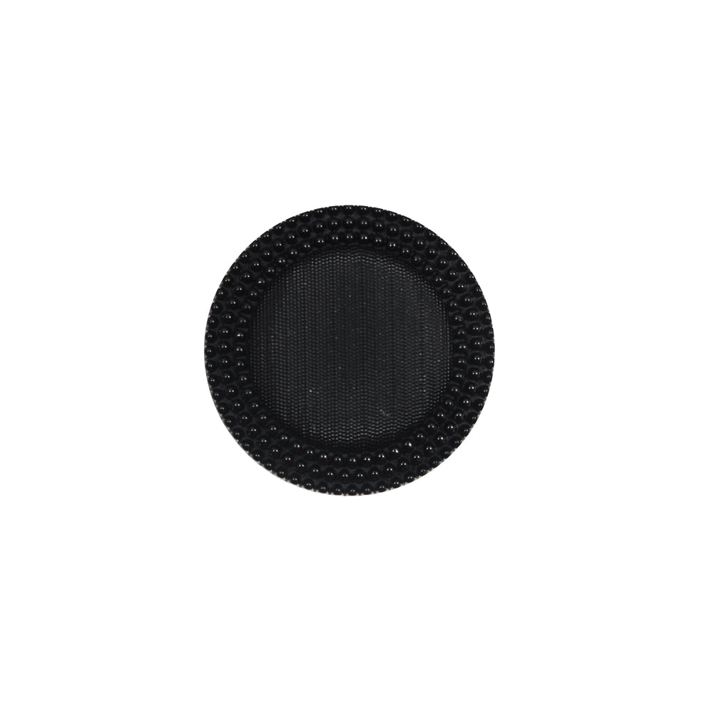 Italian Black Textured Plastic Button - 24L/15mm - Joann Fabrics