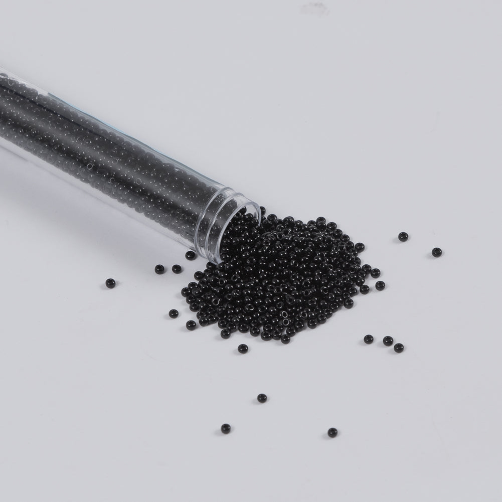 Black Opaque Czech Seed Beads - Size 10 - Joann Fabrics