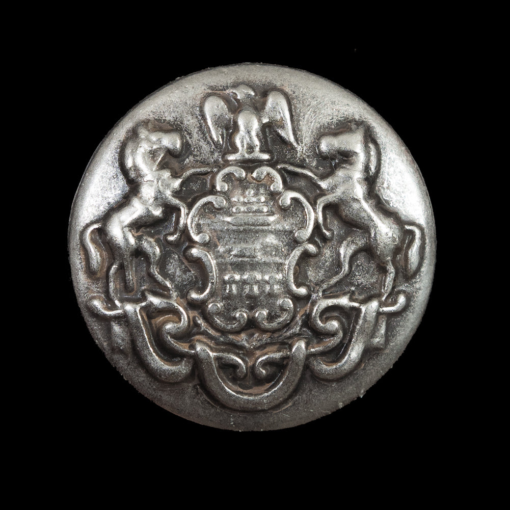 Italian Silver Metal Crest Button - 44L/28mm - Joann Fabrics