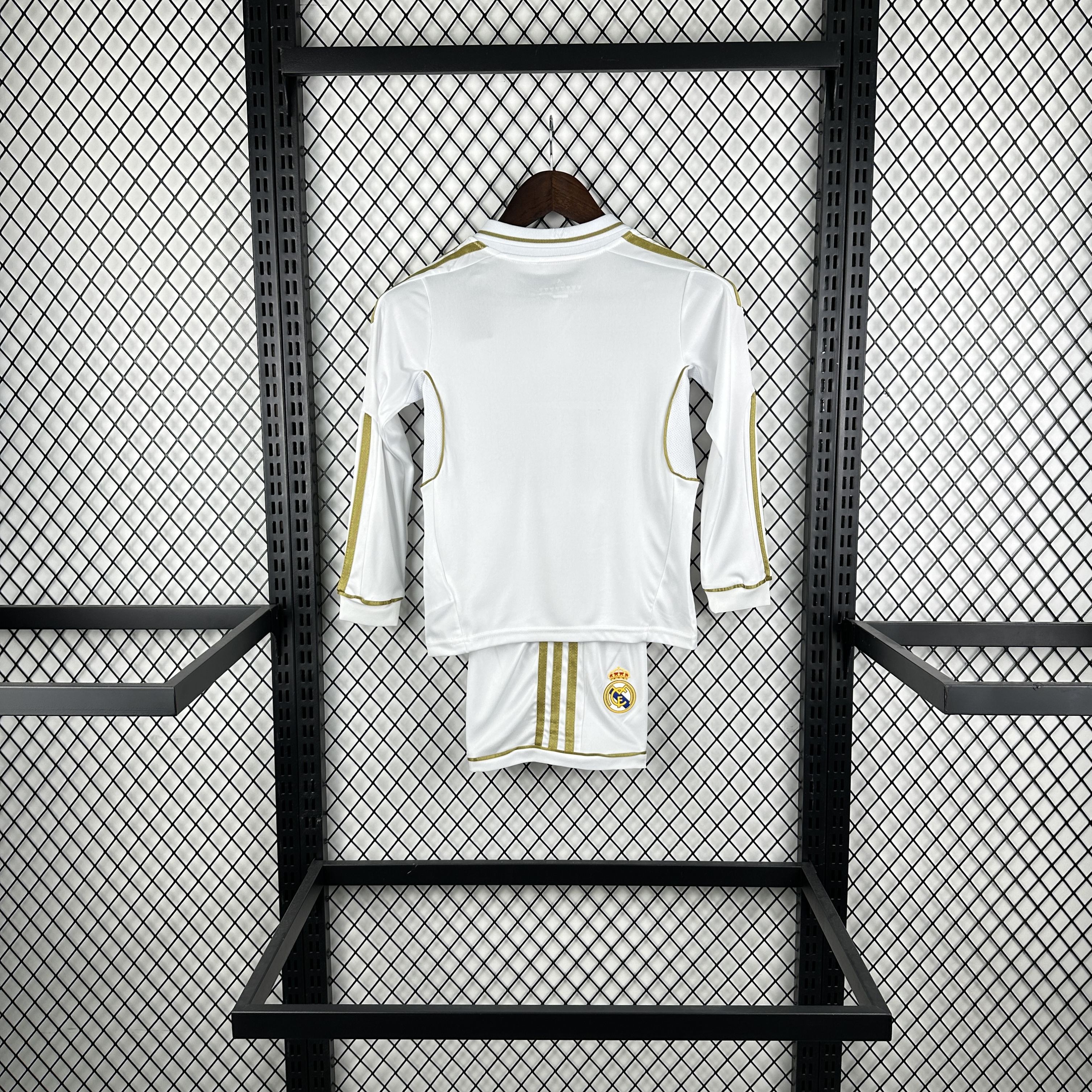 2011/2012 Retro Long Sleeve Real Madrid Home Football Shirt 1:1 Thai Quality Kids Size