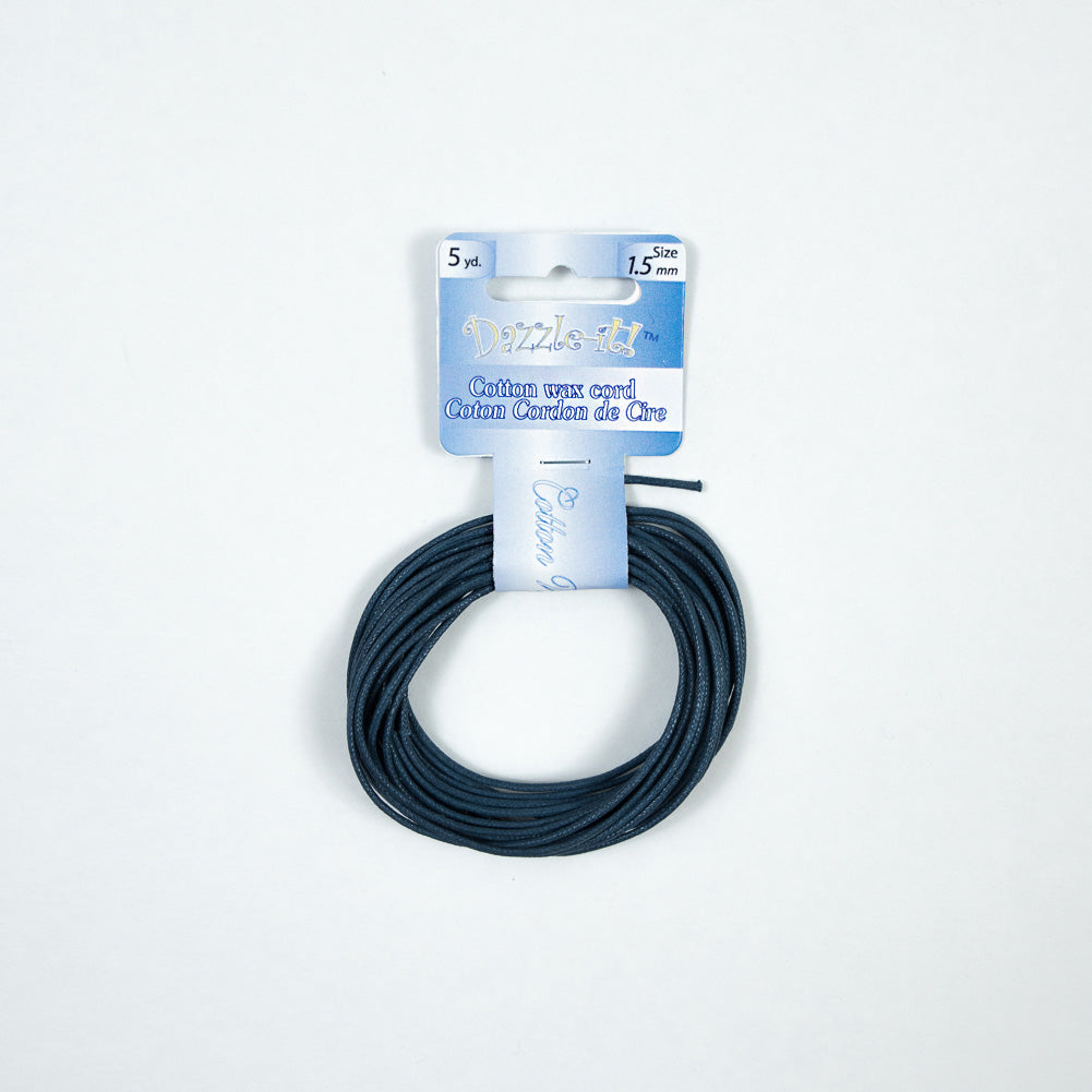 Dazzle-It Royal Blue Cotton Wax Cord - 1.5mm - Joann Fabrics